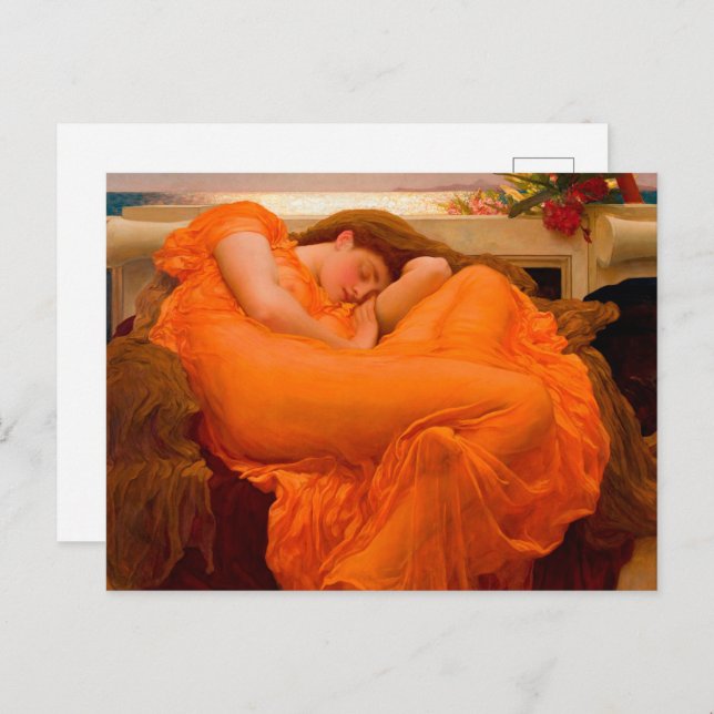 Flaming June von Lord Frederic Leighton Einladungspostkarte (Vorne/Hinten)