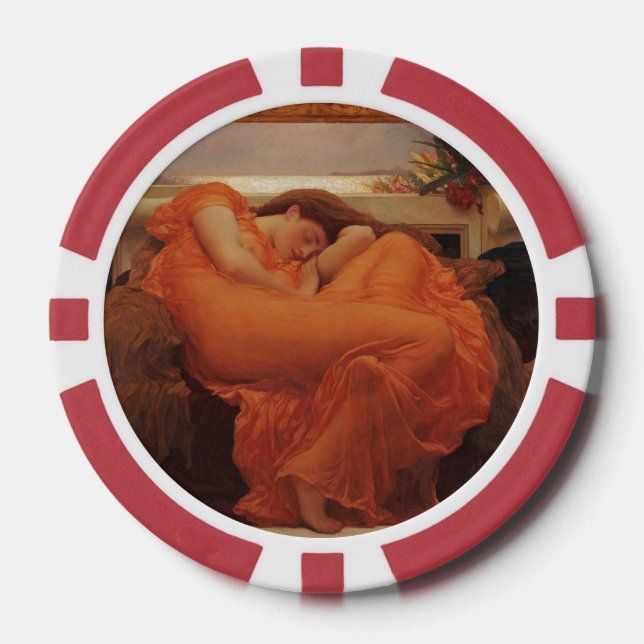 Flaming June von Lord Frederic Leighton Pokerchips (Vorderseite)