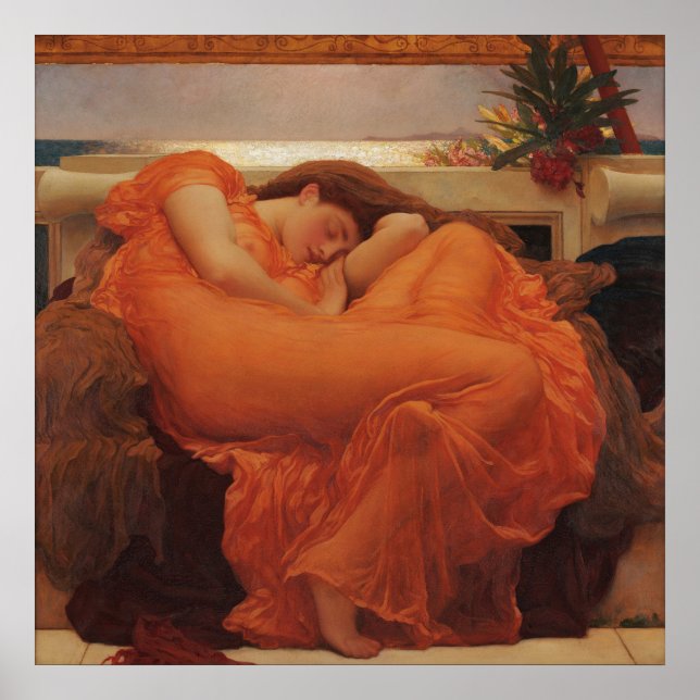 Flaming June von Lord Frederic Leighton Poster (Vorne)