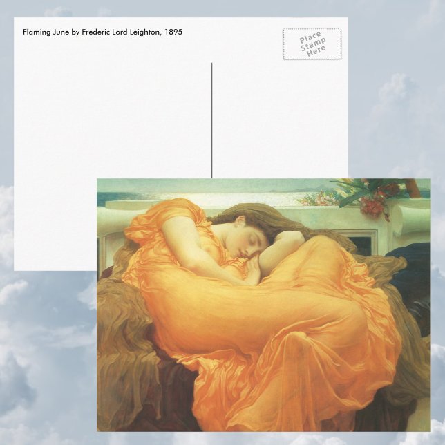 Flaming June von Lord Frederic Leighton Postkarte (Von Creator hochgeladen)