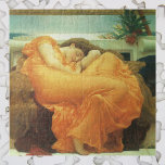 Flaming June von Lord Frederic Leighton Puzzle<br><div class="desc">Flaming June (1895) von Lord Frederic Leighton ist ein Vintages Viktorianisches Porträtmalerei der Kunstmythologie aus der Zeit der Zeit, in dem eine wunderschöne Frau schlafend. Man nimmt an, dass die Frau Anspielungen auf die schlafenden Figuren, die die Griechen oft malen, geäußert hat, die gemeinsam als Venus bezeichnet wurden, die Göttin...</div>