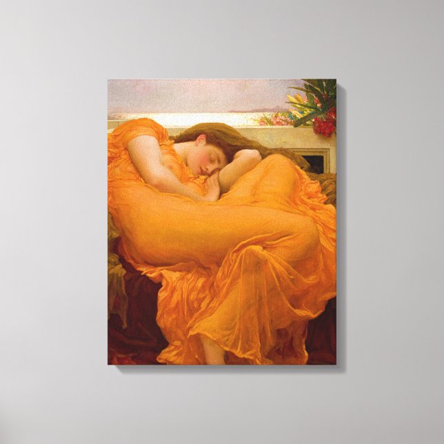 Flaming June von Sir Frederic Leighton Leinwanddruck (Vorderseite)