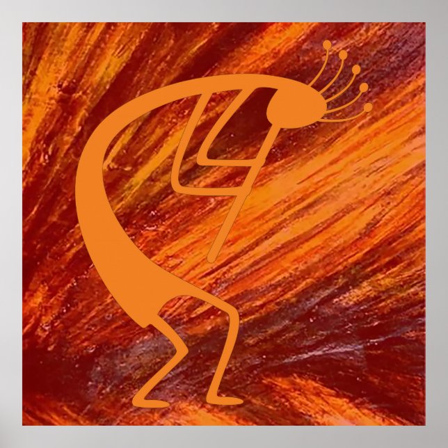 Flaming Kokopelli Poster (Vorne)