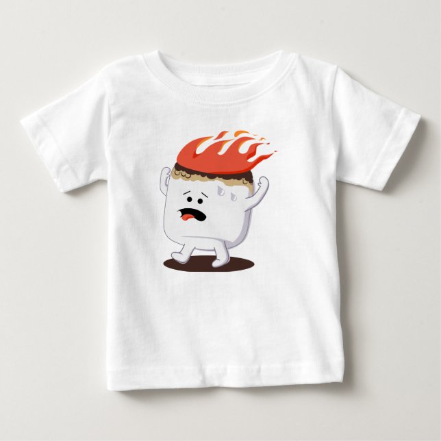 Flaming Marshmallow Baby T-shirt (Vorderseite)