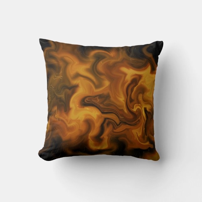 flaming orange and black kissen (Vorderseite)