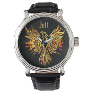Flaming Phoenix Personalized Armbanduhr