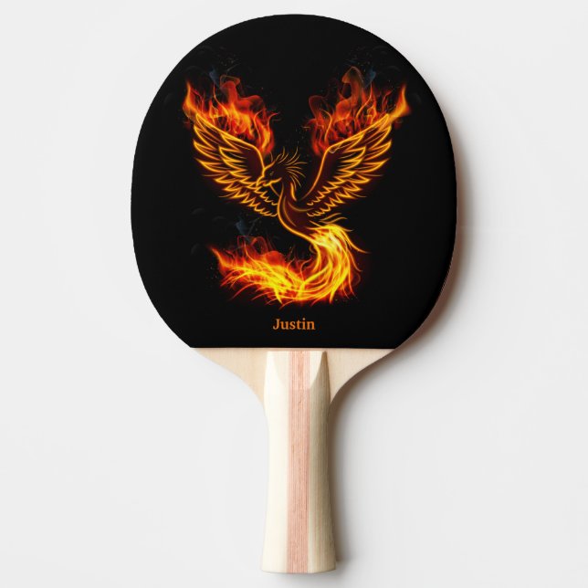 Flaming Phoenix Personalized Tischtennis Schläger (Vorderseite)