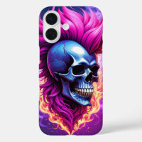 Flaming Punk Skull iPhone / iPad Gehäuse