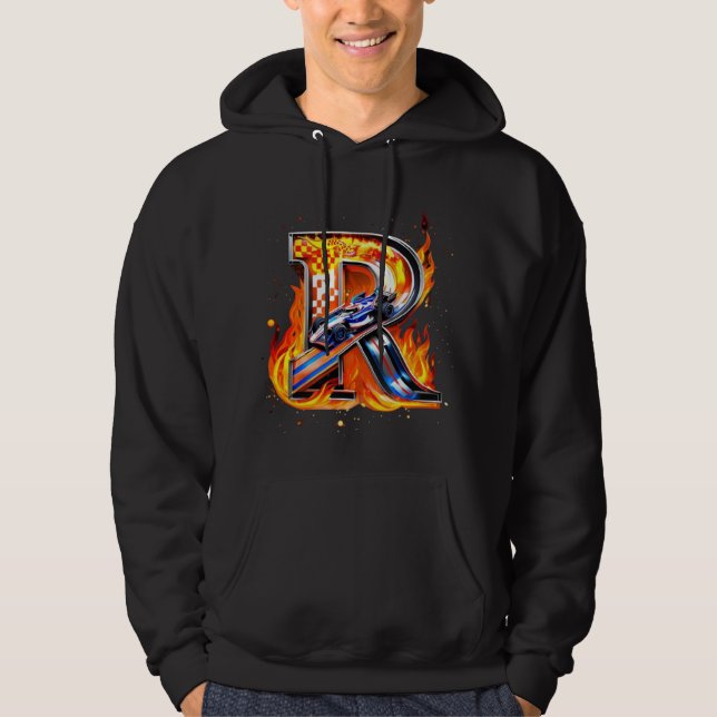 "Flaming 'R' Biker Hoodie (Vorderseite)