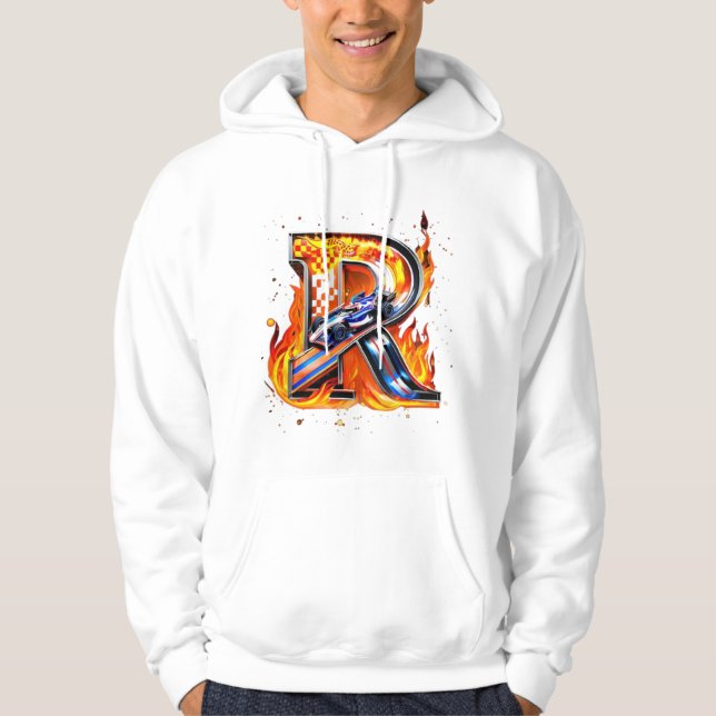 "Flaming 'R' Biker Hoodie (Vorderseite)