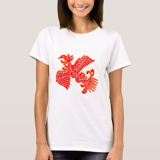 Flaming Red Phoenix T-Shirt (Vorderseite)