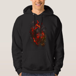 Flaming Skull Dice - High Stakes Rebel Graphic Hoodie