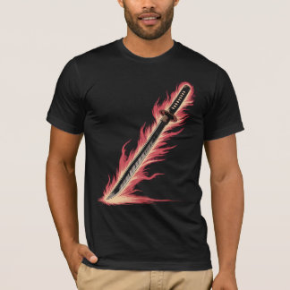 Flaming Sword Tee | Fire Blade Grafik-Shirt