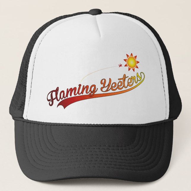 Flaming Yeeters Baseball Cap Truckerkappe (Vorderseite)
