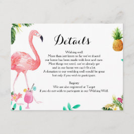 Flamingle Bachelorette Weekend Details Card Begleitkarte