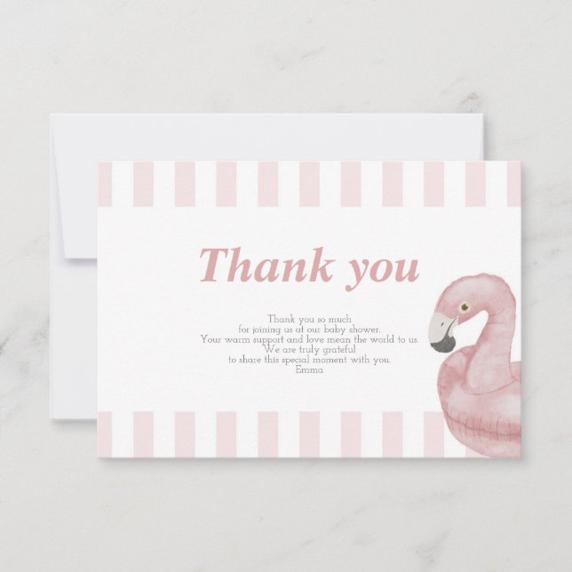 Flamingle Dankeschön-Karte gelassen Dankeskarte (Vorderseite)