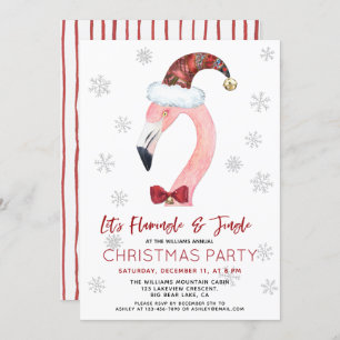 Flamingle & Jingle Santa Flamingo Party Einladung
