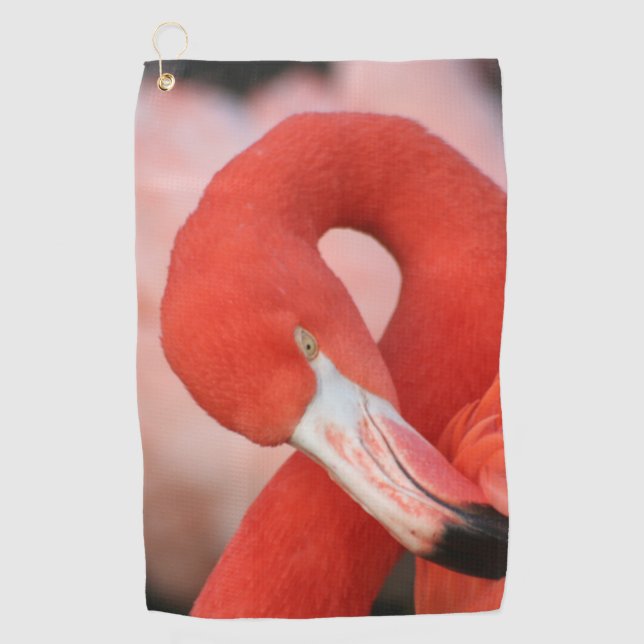 Flamingo 001 golfhandtuch (Vorderseite)