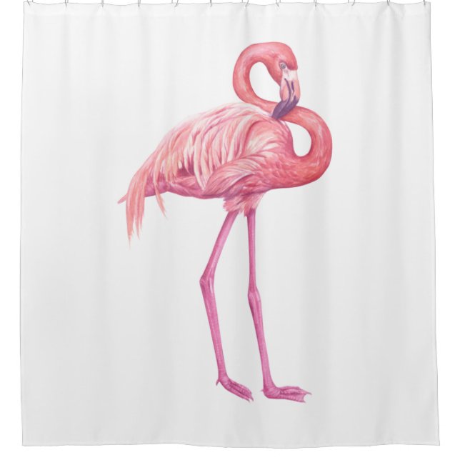 Flamingo 2 duschvorhang (Vorderseite)