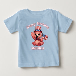 Flamingo (4f) Patriotisches Kinder T-Shirt