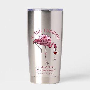 Flamingo 50. Geburtstag 50 und Fabelhaft Swag Thermobecher
