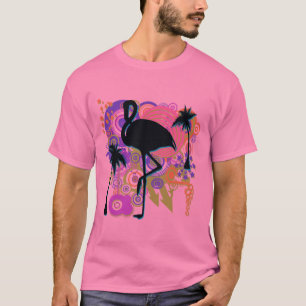 Flamingo-abstrakte Silhouette T-Shirt