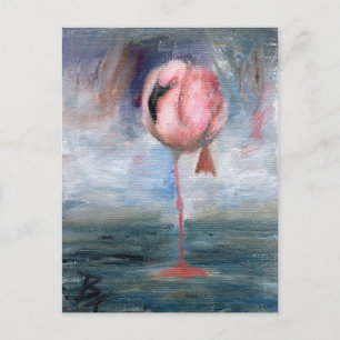 Flamingo ACEO Postcard Postkarte