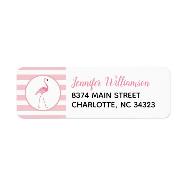 Flamingo Address Labels (Vorne)