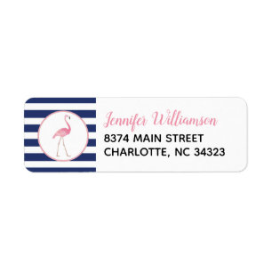 Flamingo-Adressen-Etiketten