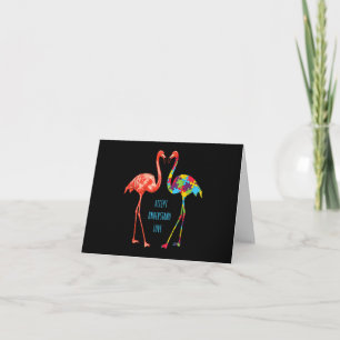 Flamingo Akzeptieren Sie Liebe Autism Flamingo Dankeskarte