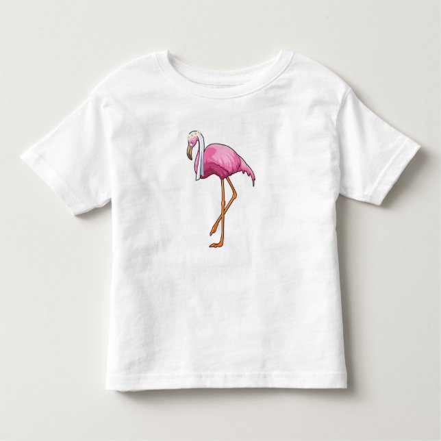 Flamingo als Brücke mit Veil Kleinkind T-shirt (Vorderseite)