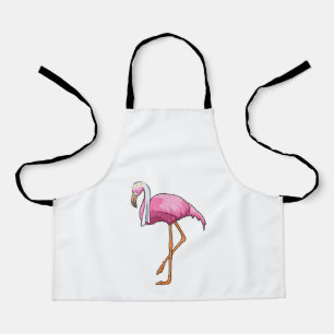 Flamingo als Brücke mit Veil Schürze