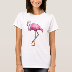 Flamingo als Brücke mit Veil T-Shirt