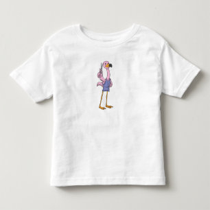 Flamingo als Friseur mit Schere Kleinkind T-shirt