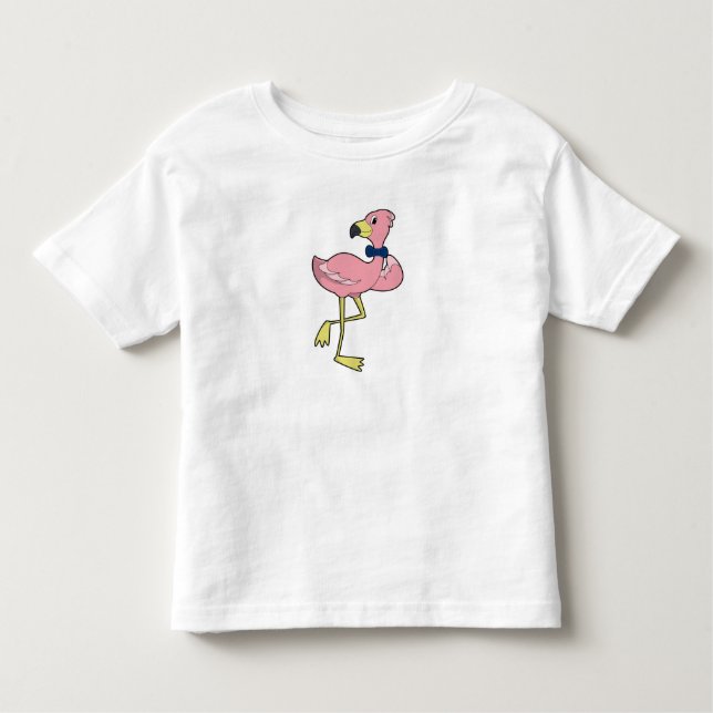 Flamingo als Gentleman mit Krawatte Kleinkind T-shirt (Vorderseite)