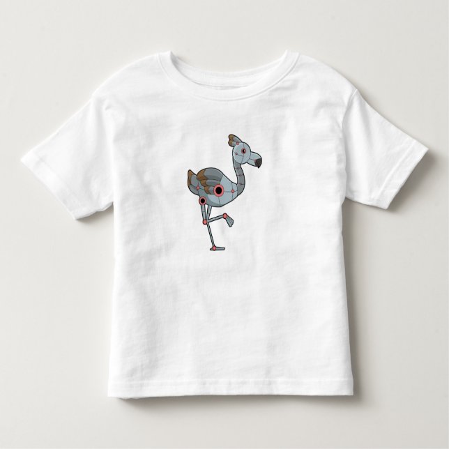 Flamingo als Robot Kleinkind T-shirt (Vorderseite)