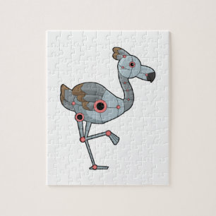 Flamingo als Robot Puzzle