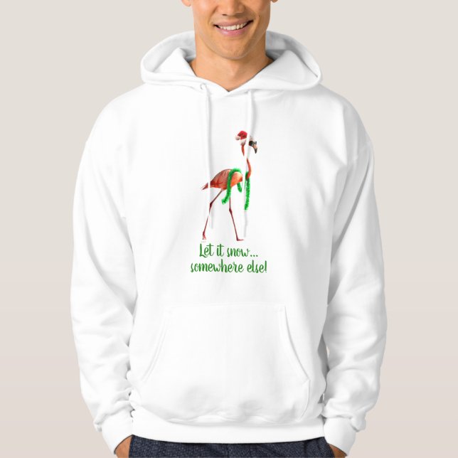 Flamingo am Strand Hoodie (Vorderseite)