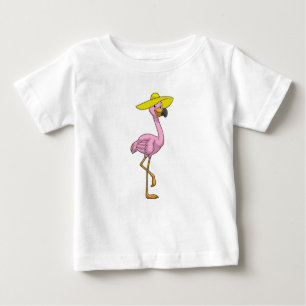 Flamingo am Strand mit Hat Baby T-shirt