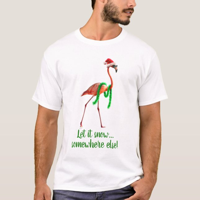 Flamingo am Strand T-Shirt (Vorderseite)
