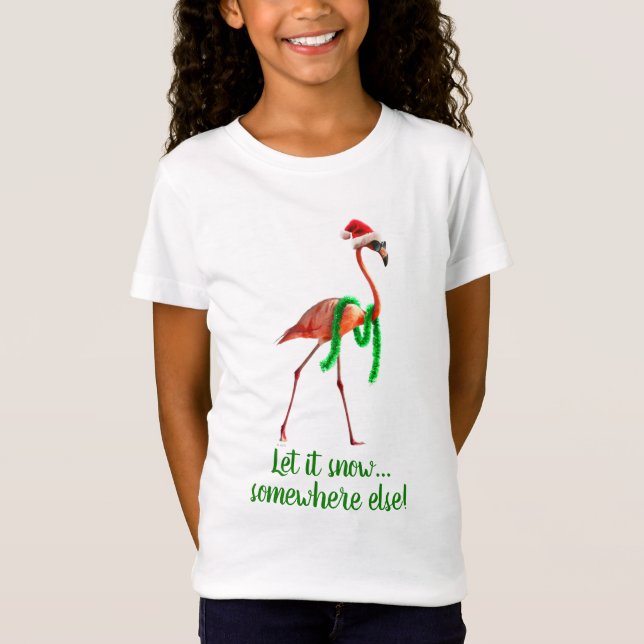 Flamingo am Strand T-Shirt (Vorderseite)