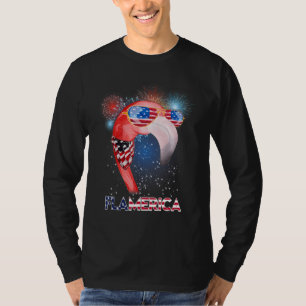 Flamingo American Flag Flamerica 4. Juli USA P T-Shirt