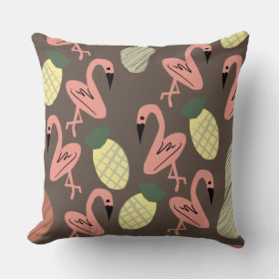 Flamingo Ananas Hand Drawn Doodles Kissen