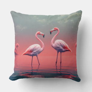 Flamingo Animal Bird Wildlife Wilderness Colorful Kissen