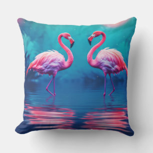 Flamingo Animal Bird Wildlife Wilderness Colorful Kissen