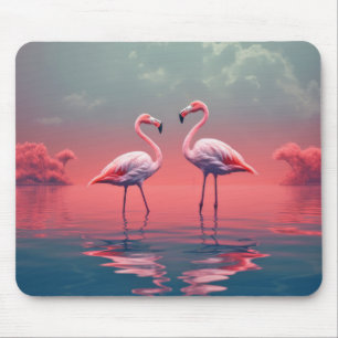 Flamingo Animal Bird Wildlife Wilderness Colorful Mousepad
