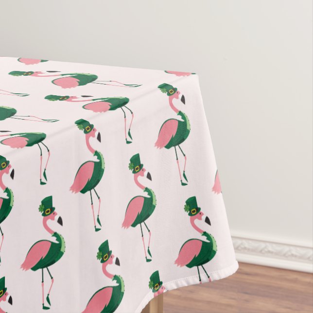 Flamingo Animal Pink St Patrick's Day Tischdecke (Beispiel)
