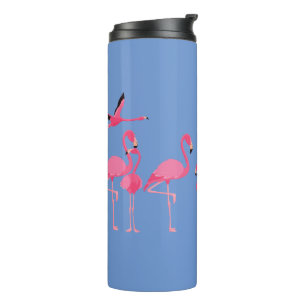 Flamingo-Ansammlung Thermosbecher
