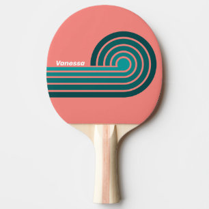 Flamingo Aqua Curl Streifen mit Namen Tischtennis Schläger