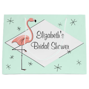 Flamingo Aqua Diamant Brautparty Geschenktasche gr Große Geschenktüte